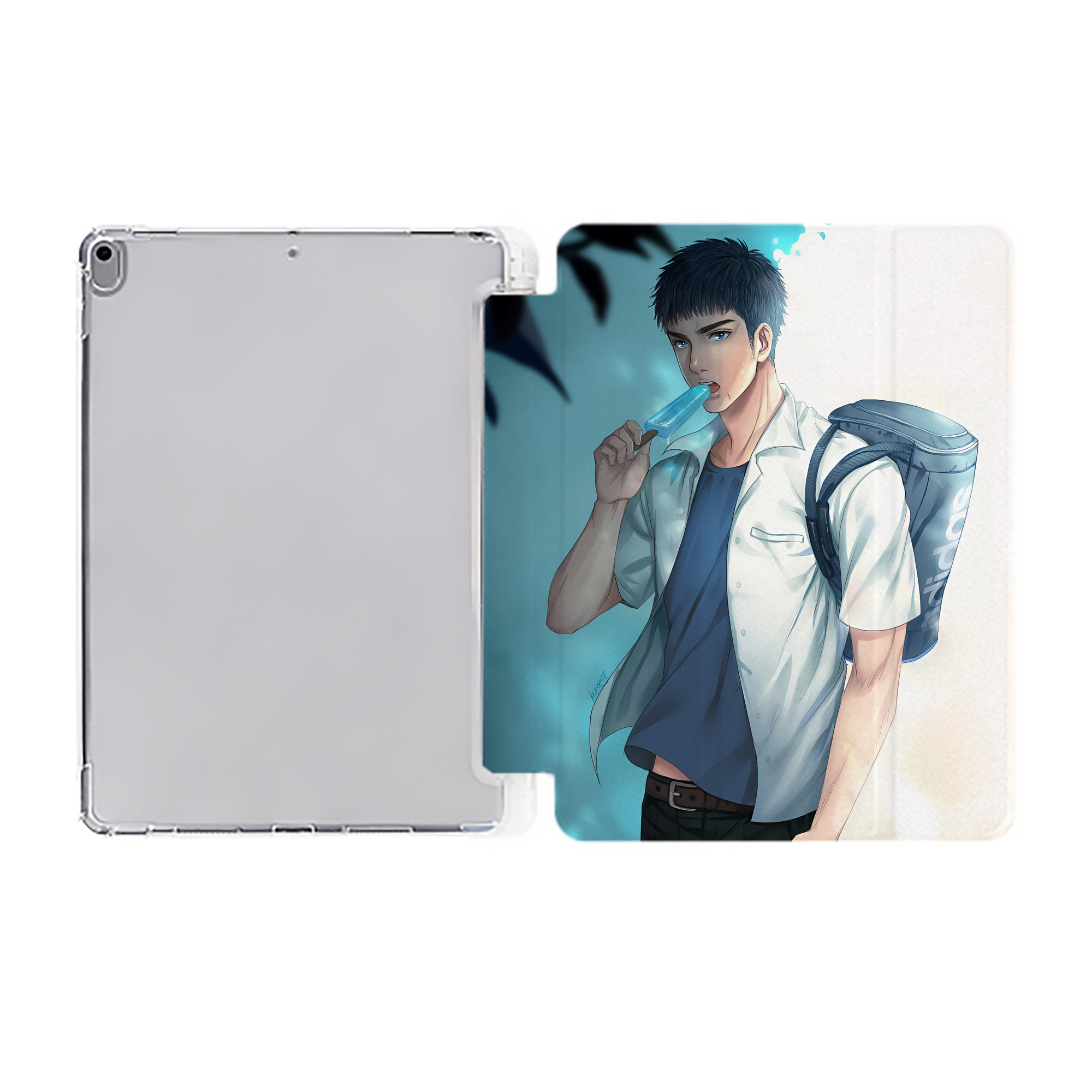 （画像用） SLAM DUNK／スラムダンク IPad ケース ペン収納付き 三つ折りスタンド PUレザー×シリコン 対応機種9.5/10.5/10.9インチ